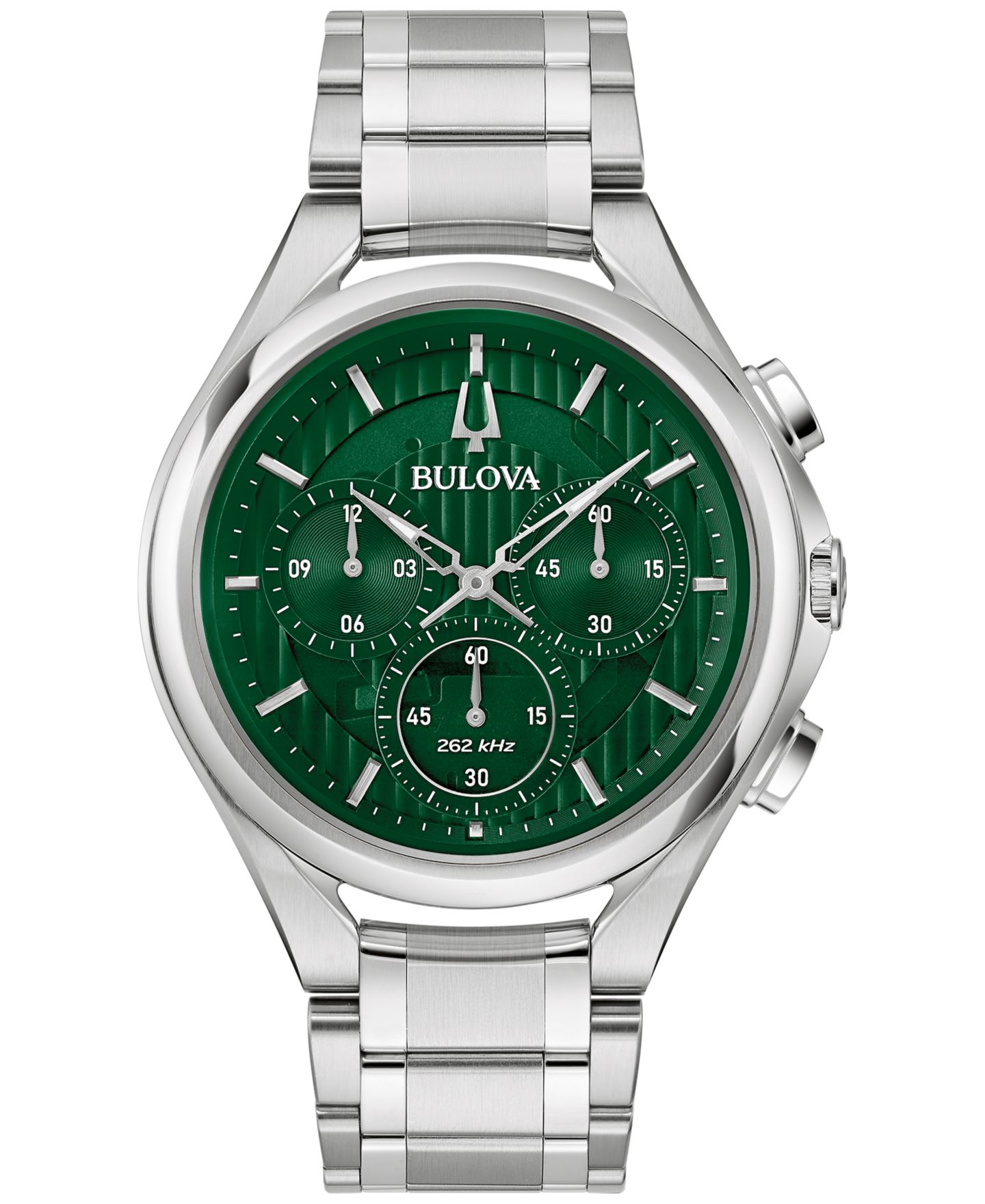 Мужские часы Bulova Chronograph Curv Stainless Steel Bracelet Watch 44mm — фото 1