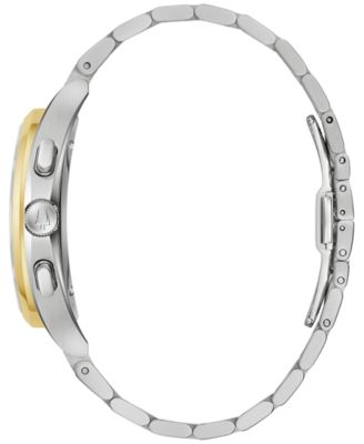 Men's Chronograph Curv Two-Tone Stainless Steel Bracelet Watch 44mm