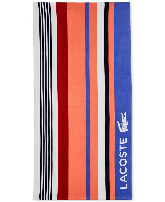 Lacoste Home Sunscreen Stripe Warm Cotton Beach Towel Macy's