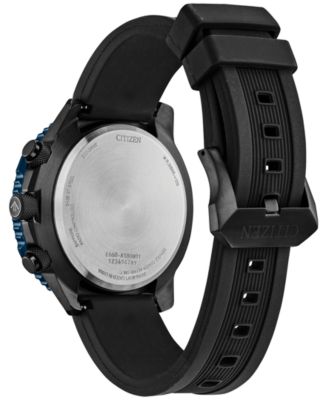 Eco-Drive Men's Chronograph Promaster Sky Black Strap Watch 46mm