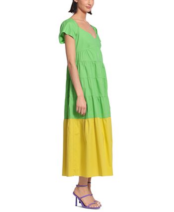Donna Morgan - Colorblocked Tiered Maxi Dress