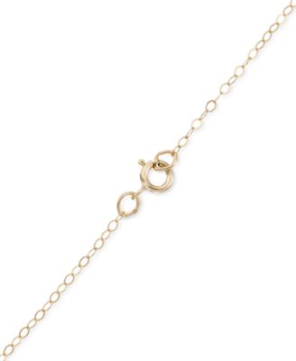 Crystal Pavé Cross 18 Pendant Necklace in 10k Gold