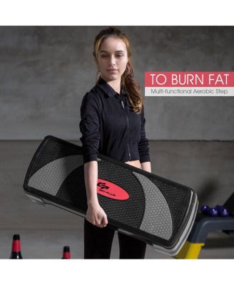 32'' Fitness Aerobic Step Adjust 4" - 6" - 8" Exercise Stepper