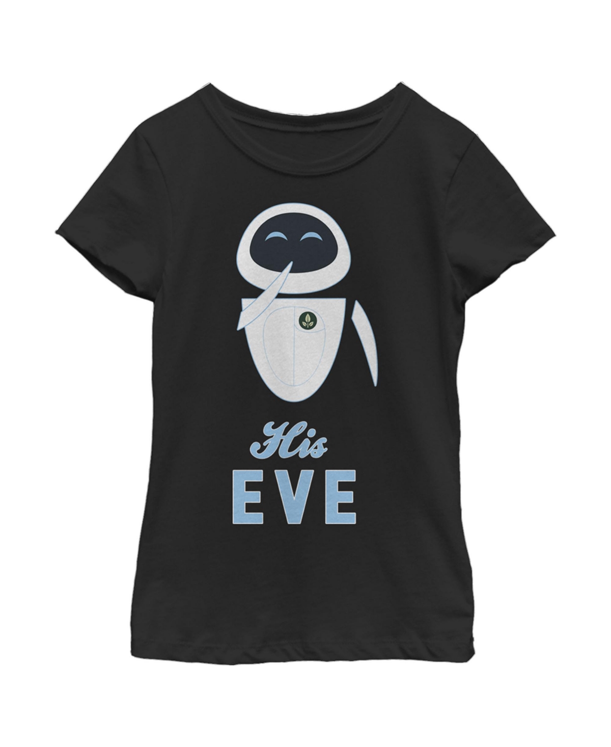 Disney Pixar Girl's Wall-e Valentine's Day His Eve Child T-shirt In Black