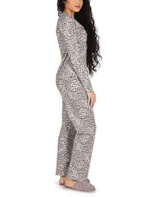 Women's Leopard Print Cotton Blend 2 Piece Set