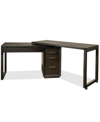 Prelude 56" Wood Swivel Lift Top L-shaped Desk