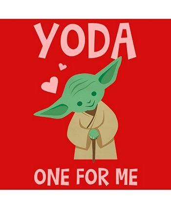 Disney Lucasfilm Girl's Star Wars Valentine's Day Yoda One for Me Cartoon  Child T-Shirt