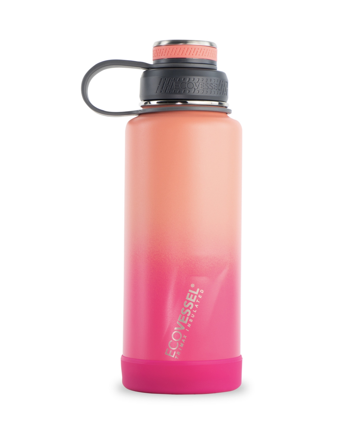Ecovessel Boulder Trimax Insulated Stainless Steel Bottle Strainer And Silicone Bumper, 32 oz In Ombre