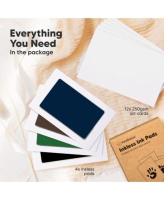 4pk Inkless Ink Pad for Baby Hand and Footprint Kit, Clean Touch Dog Paw, Dog Nose Print Kit, Baby & Pet Safe