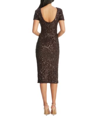 Women's Natasha Sequined Side-Slit Midi Dress