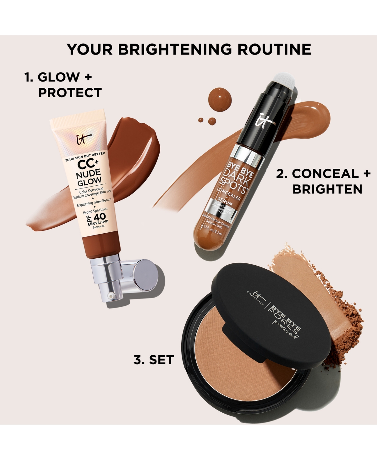 It Cosmetics Bye Bye Dark Spots Concealer + Serum In Medium Warm 32