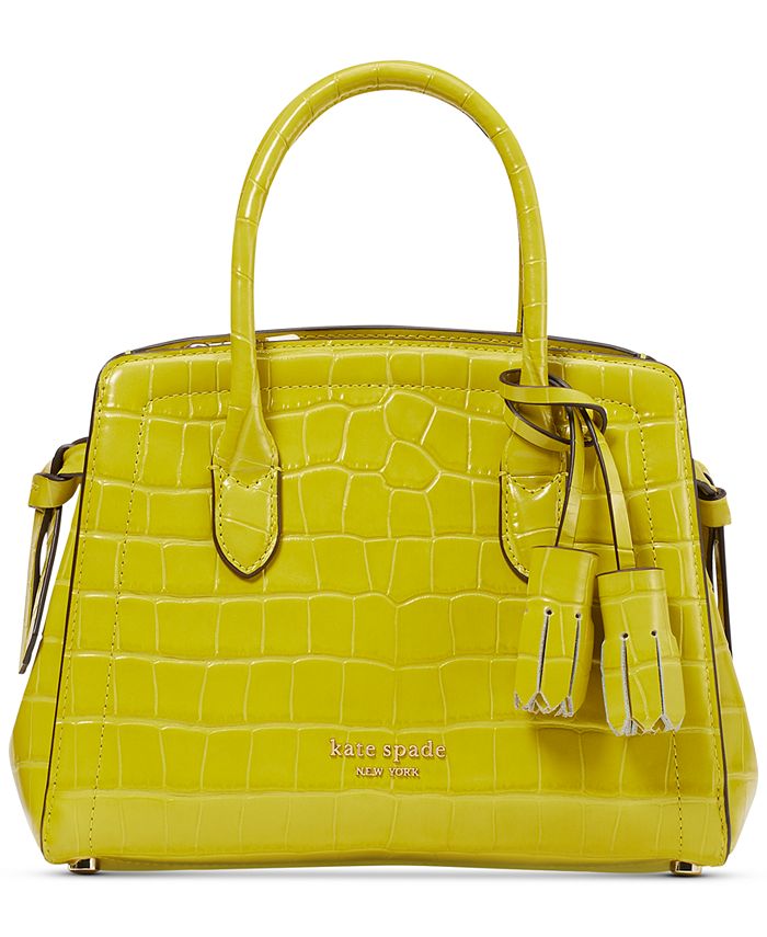 kate spade new york Knott Croc Embossed Leather Mini Satchel & Reviews -  Handbags & Accessories - Macy's