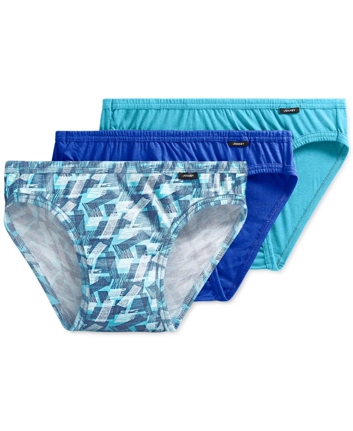 Jockey Men's Underwear, Elance Bikini 3-pack In Sapphire Blue