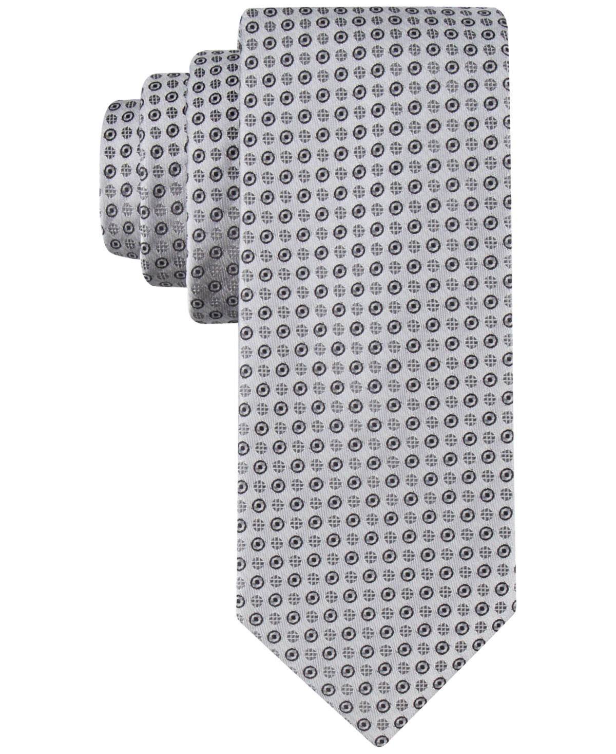 Calvin Klein Men's Mini-bullseye Tie In Silver