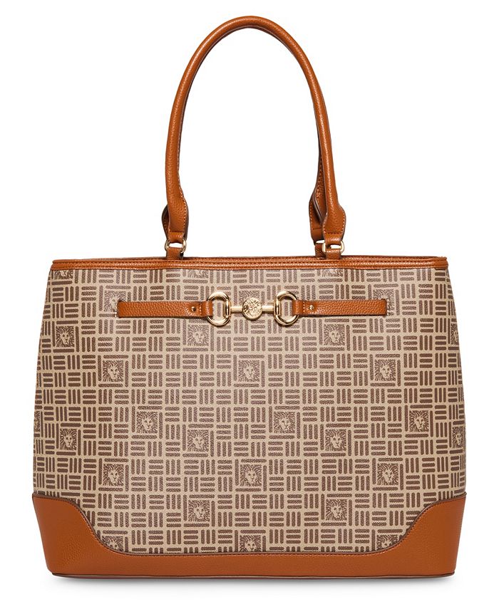 Anne Klein Horsebit Extra Large Tote Bag in Tile Lion Logo Macy s