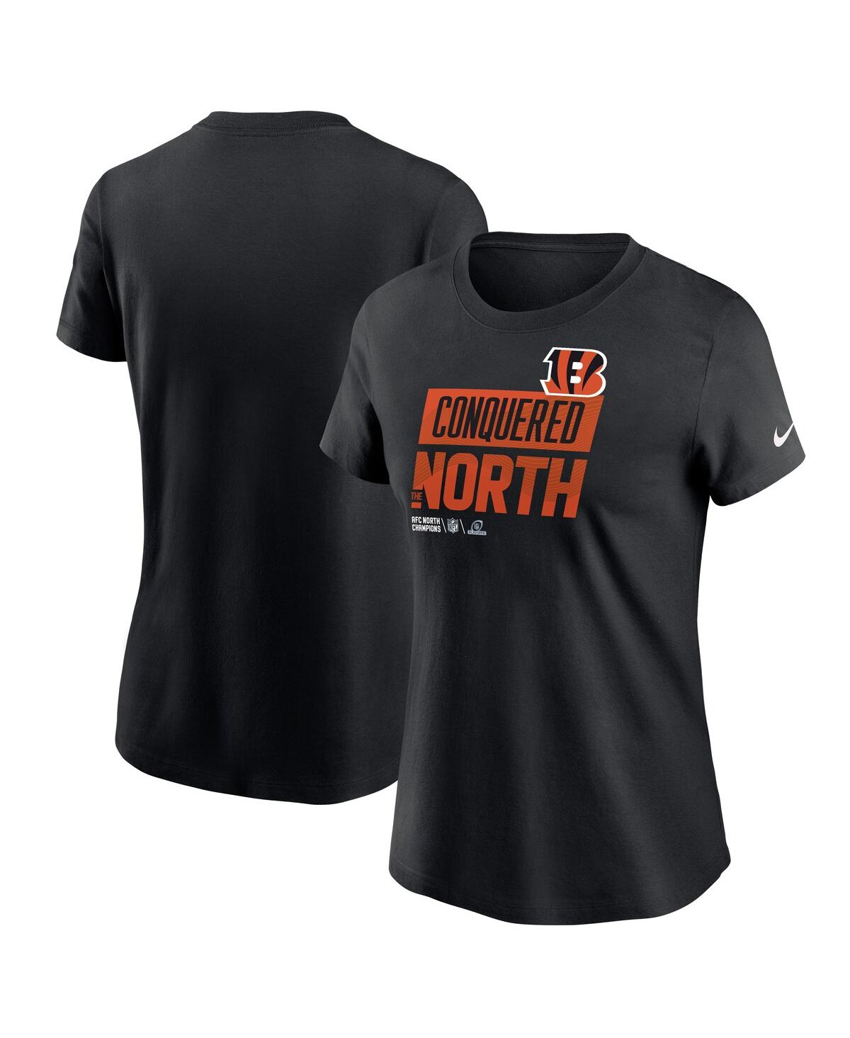 Nike Women's  Black Cincinnati Bengals 2022 Afc North Division Champions Locker Room Trophy Collectio In Black