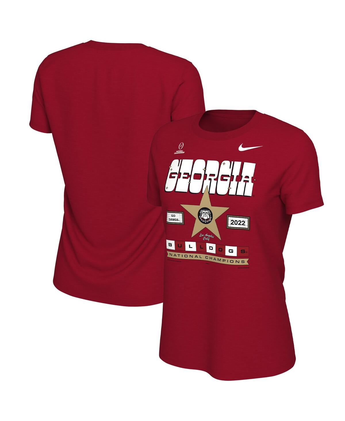 Nike Red Georgia Bulldogs College Football Playoff 2022 National Champions Star Celebration T-shirt In Red