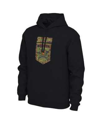 Men's Black Virginia Cavaliers Veterans Camo Pullover Hoodie