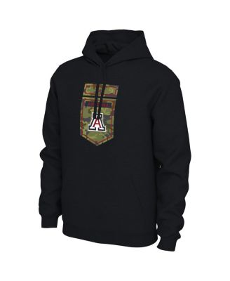 Men's Black Arizona Wildcats Veterans Camo Pullover Hoodie
