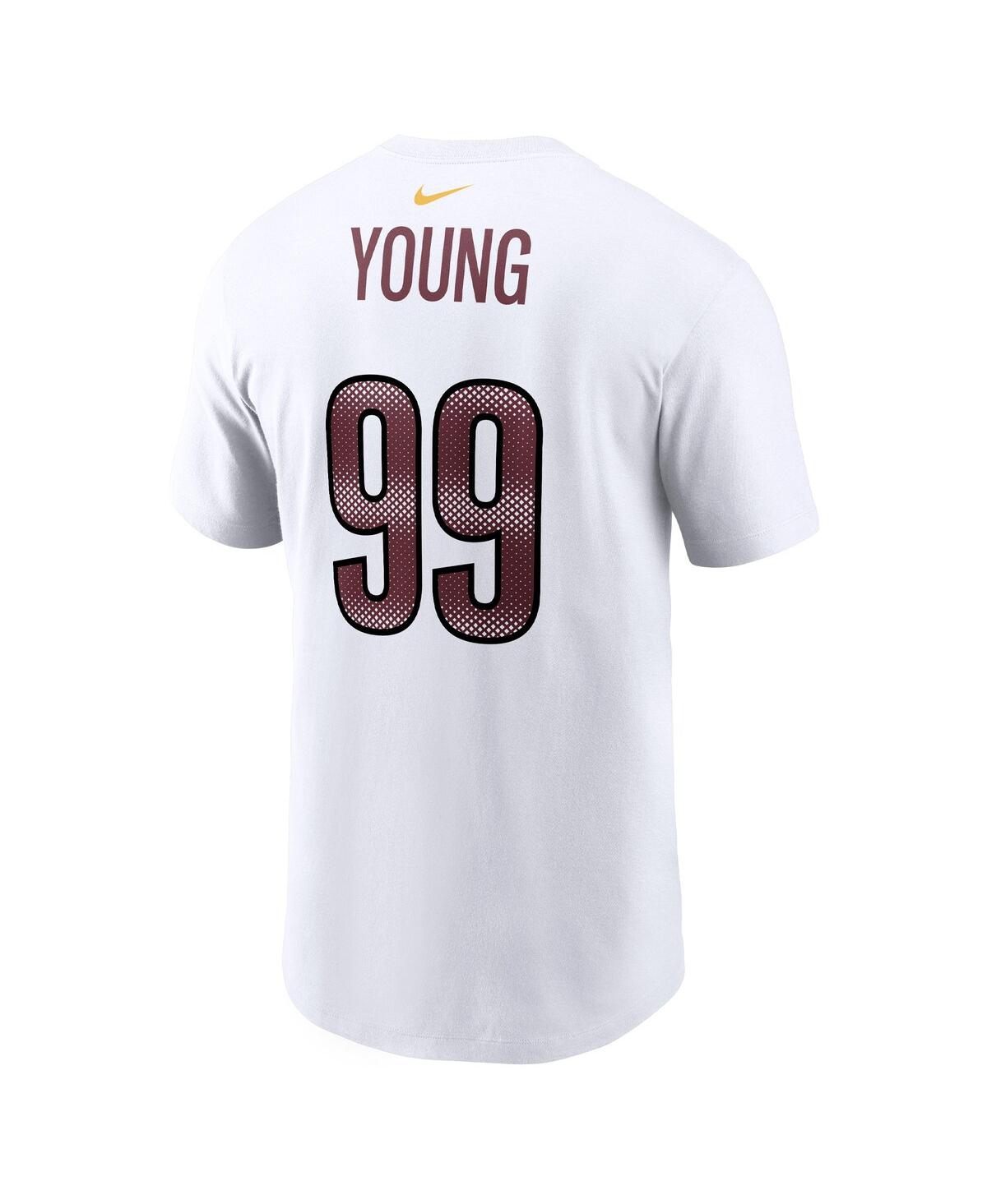 Men's Nike Chase YoungWashington Commanders Player Name and Number T-shirt - White