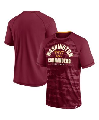 Men's Burgundy Washington Commanders Hail Mary Raglan T-shirt