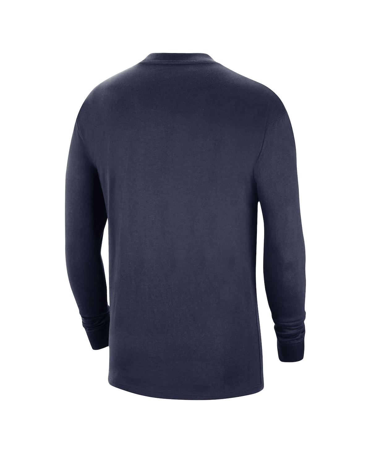 Shop Nike Men's  Navy West Virginia Mountaineers Seasonal Max90 2-hit Long Sleeve T-shirt