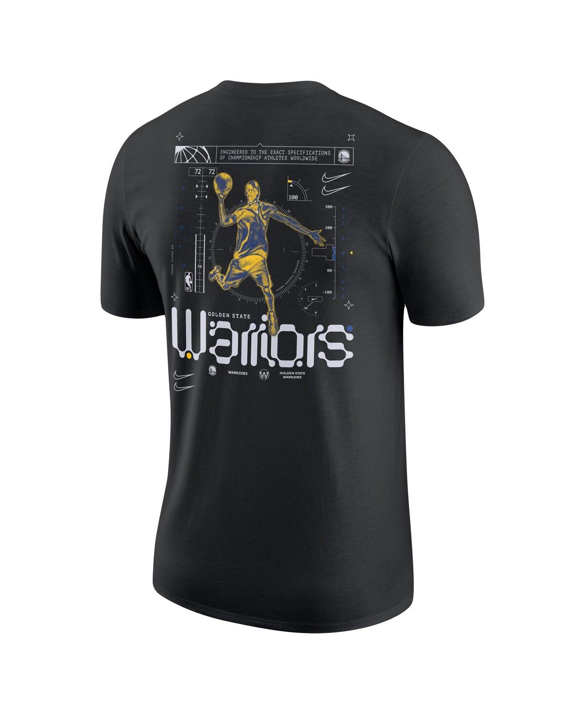 Men's NikeGolden State Warriors Courtside Air Traffic Control Max90 T-shirt - Black