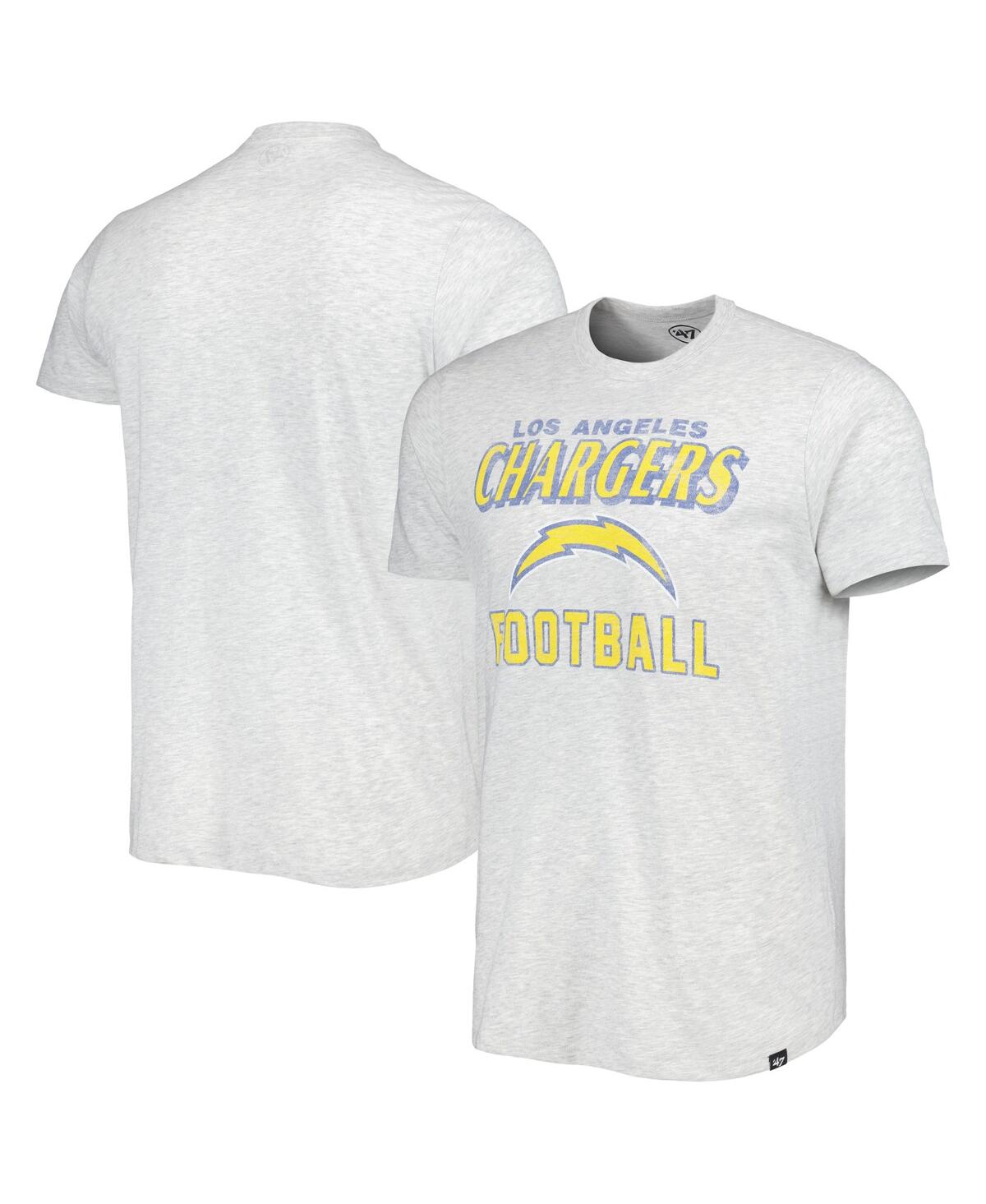47 Brand Men's ' Heathered Gray Los Angeles Chargers Brand Dozer Franklin T-shirt