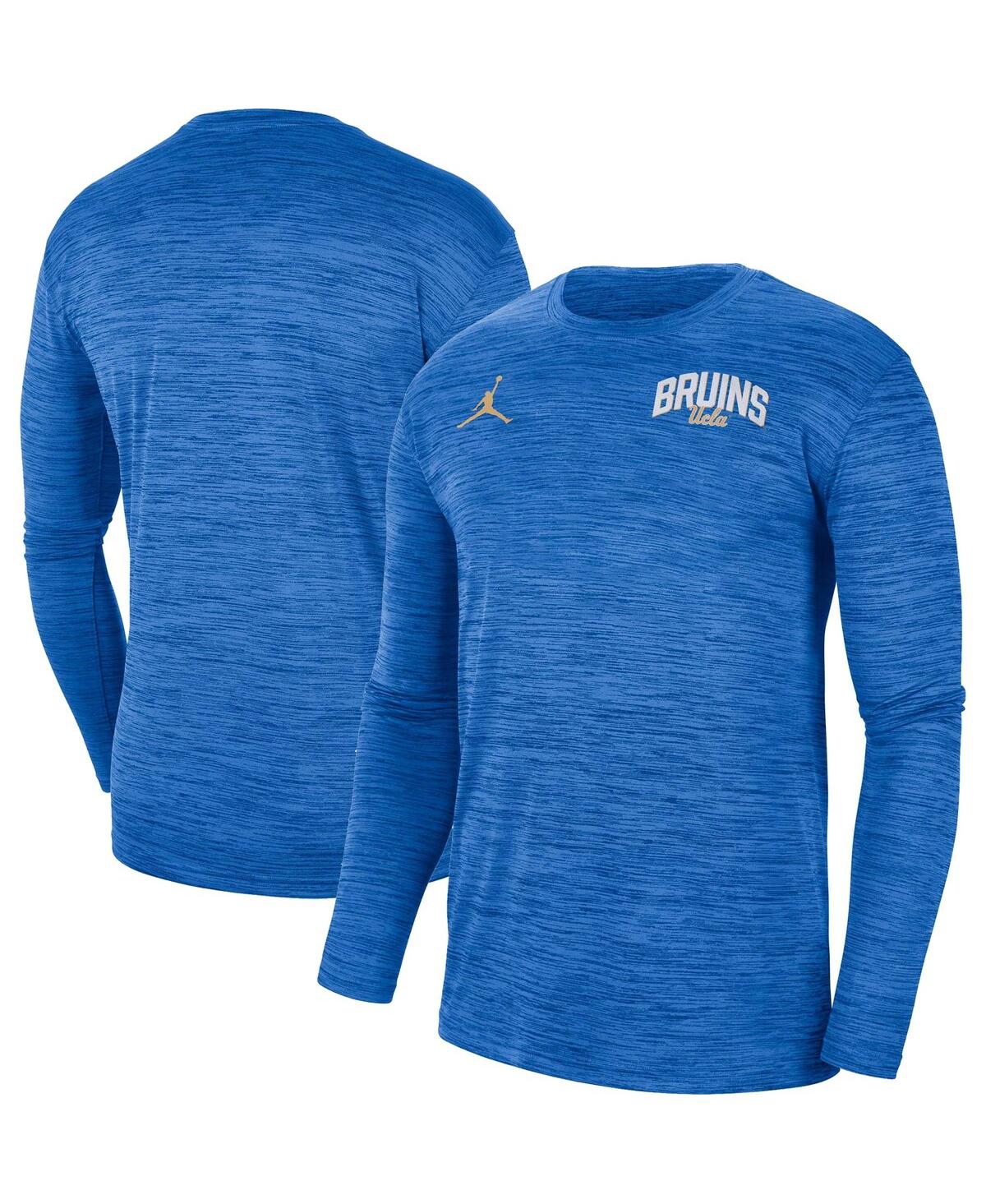 Shop Jordan Men's  Blue Ucla Bruins Sideline Game Day Velocity Performance Long Sleeve T-shirt