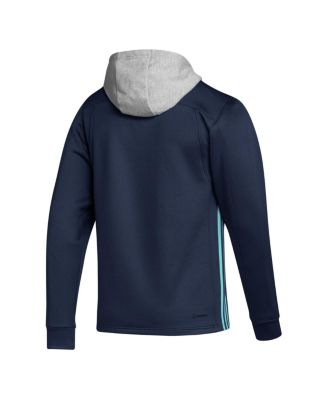 Men's Deep Sea Blue Seattle Kraken Skate Lace Team Pullover Hoodie