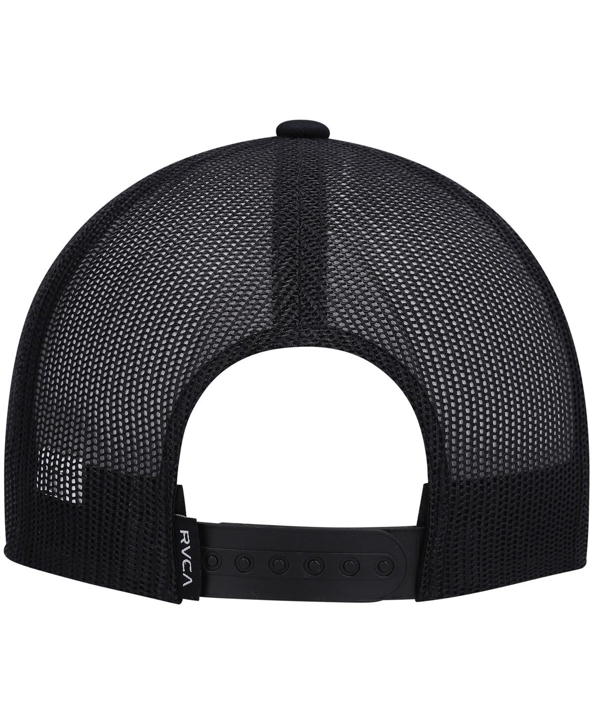 RVCA BIG BOYS RVCA BLACK ATW PRINT TRUCKER SNAPBACK HAT 