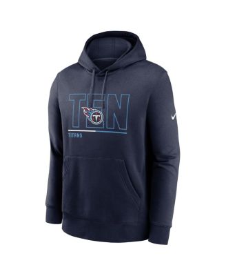 Men's Navy Tennessee Titans City Code Club Fleece Pullover Hoodie