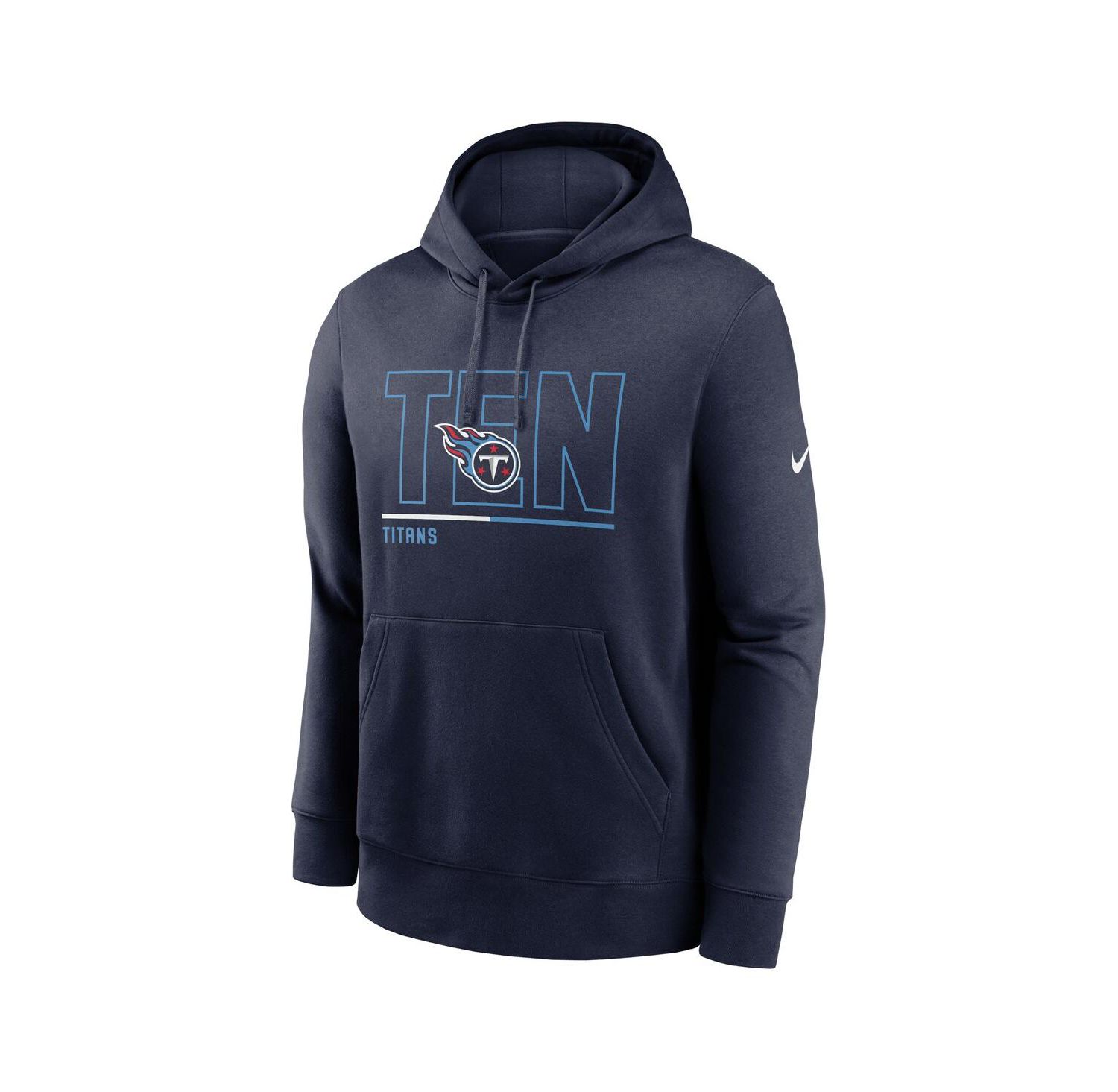 Men's Navy Tennessee Titans City Code Club Fleece Pullover Hoodie