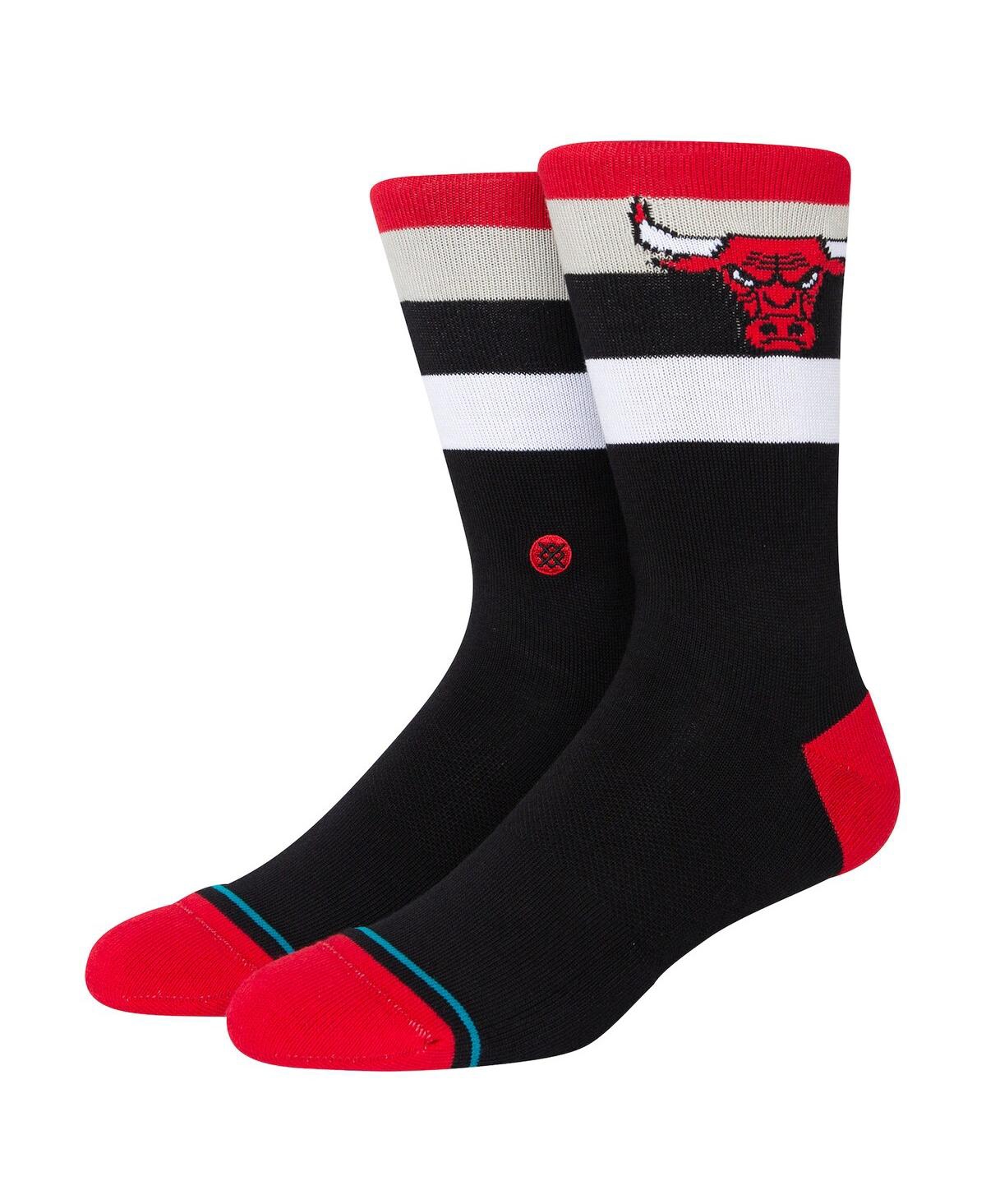 Stance Men's  Chicago Bulls Stripe Crew Socks In Red