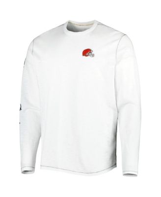 Men's White Cleveland Browns Laces Out Billboard Long Sleeve T-shirt