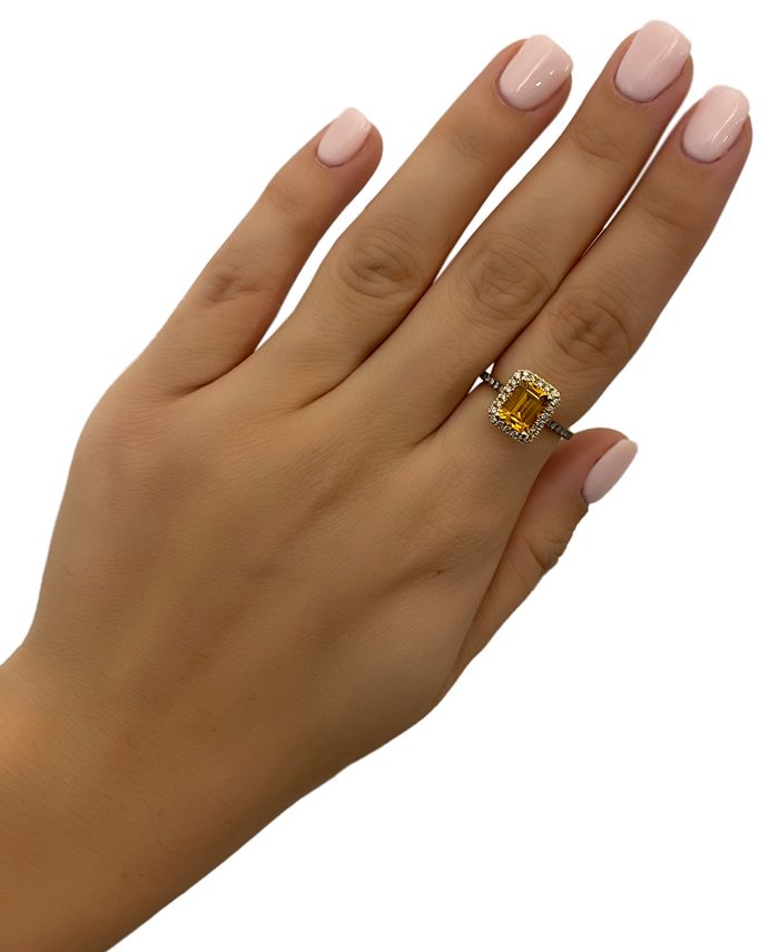 Le Vian Cinnamon Citrine (1-1/6 ct. t.w.) & Diamond (3/8 ct. t.w.) Ring ...