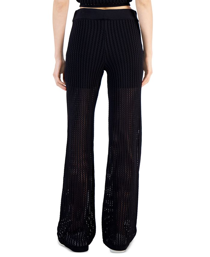 HUGO Women's Crochet Straight-Leg Pants - Macy's