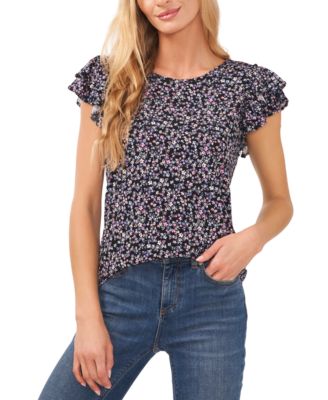 Cece ruffle sleeve top deals