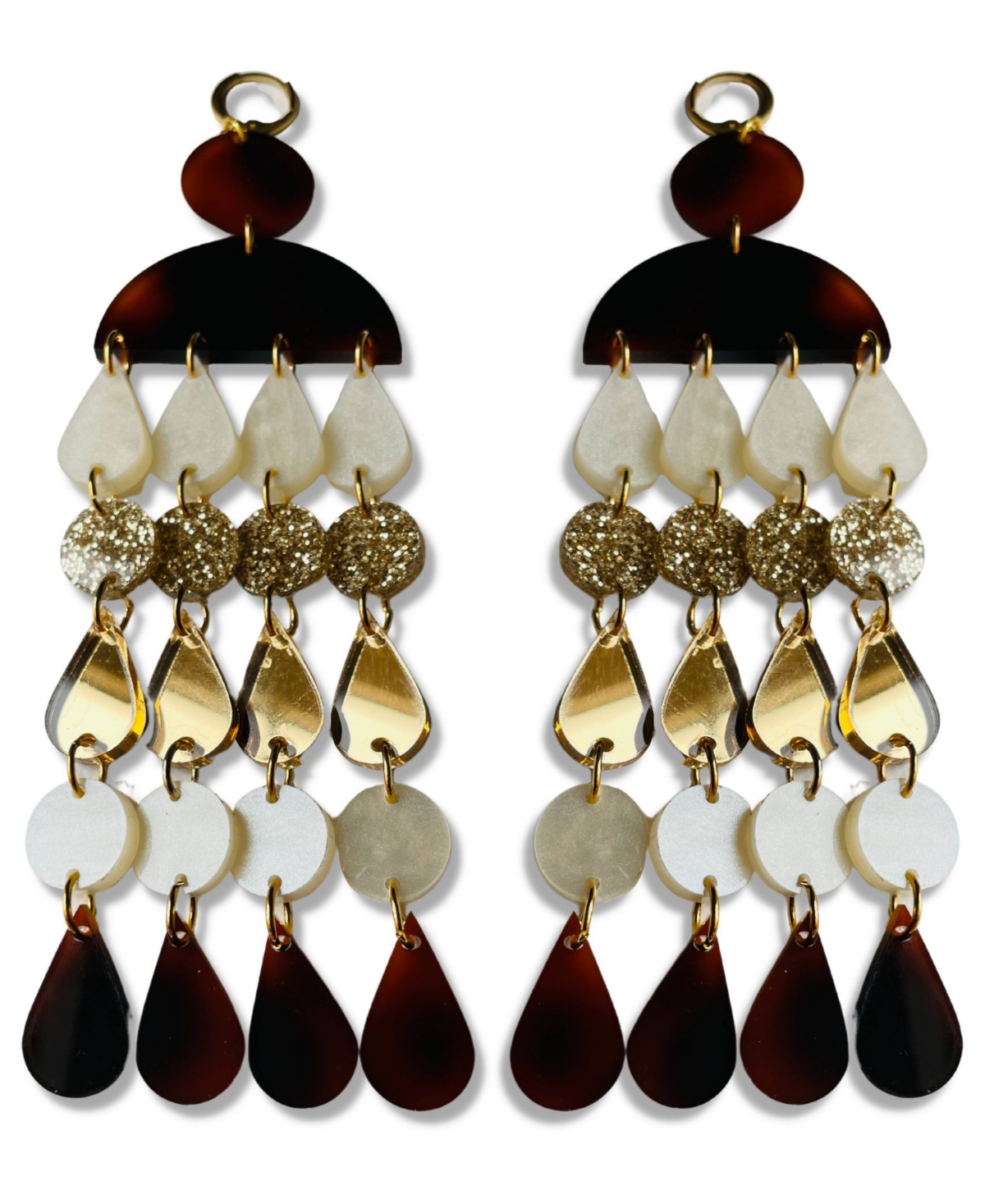 Swanky Designs Zuri Dangle Drop Earrings In Brown
