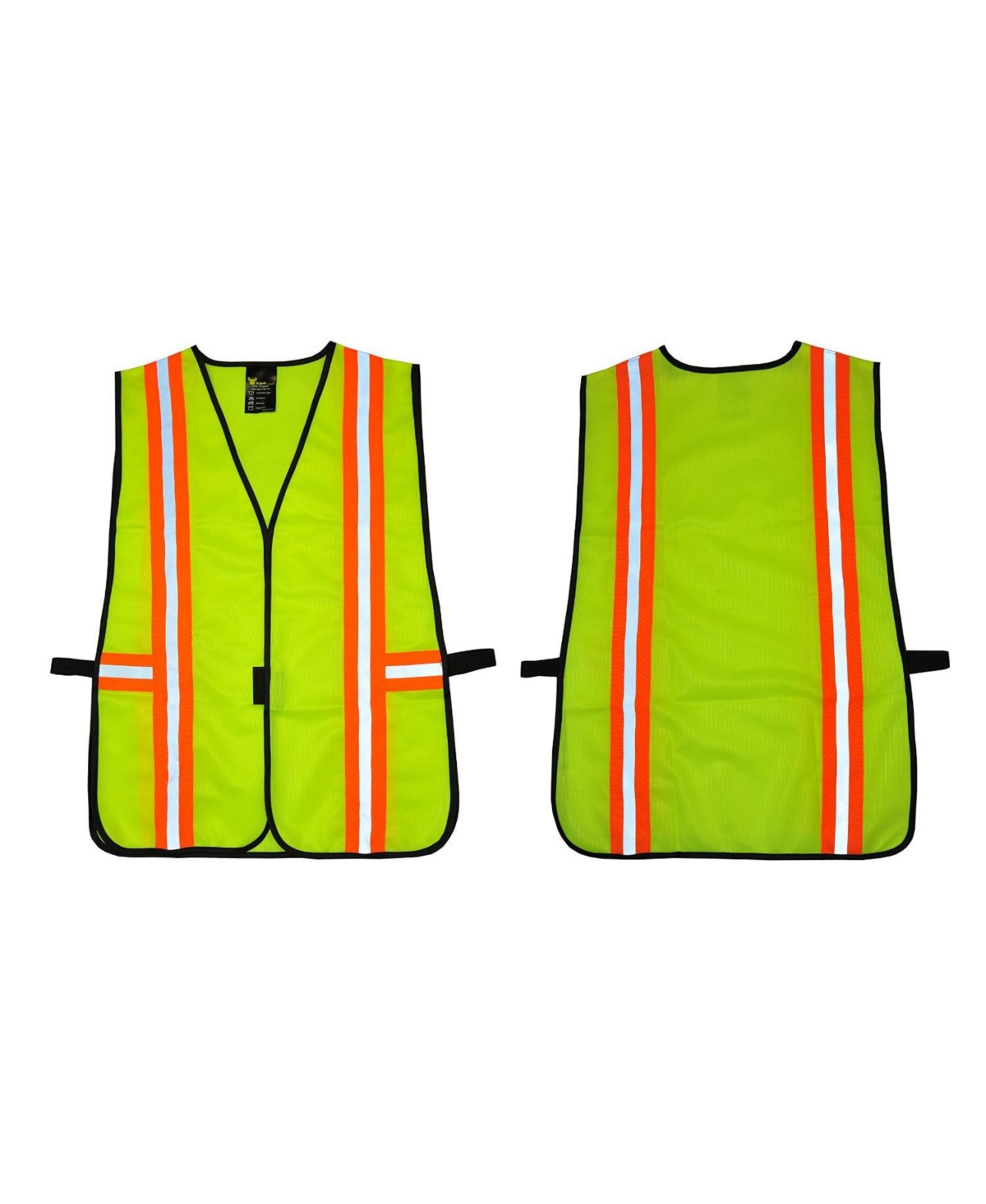 Industrial Safety Vest with Reflective Stripes - Yellow