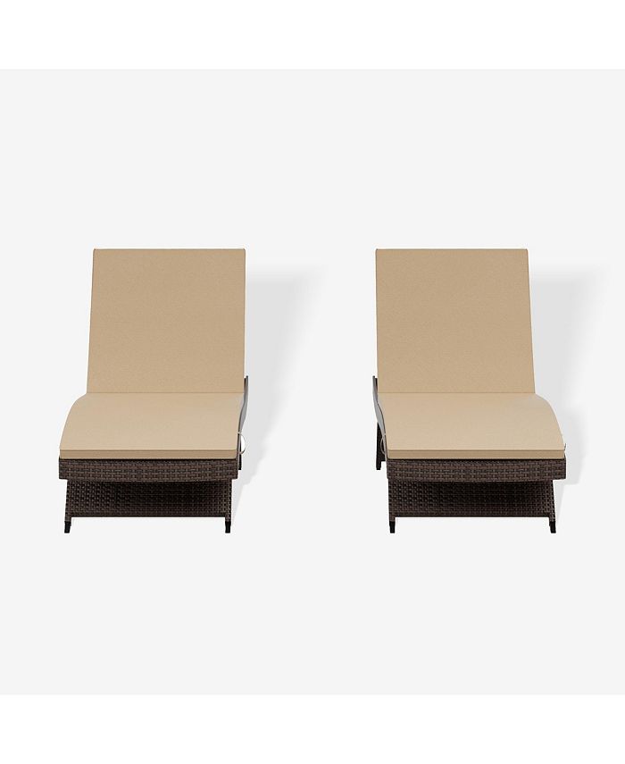 WestinTrends All Weather Wicker Outdoor Patio Chaise Lounge with