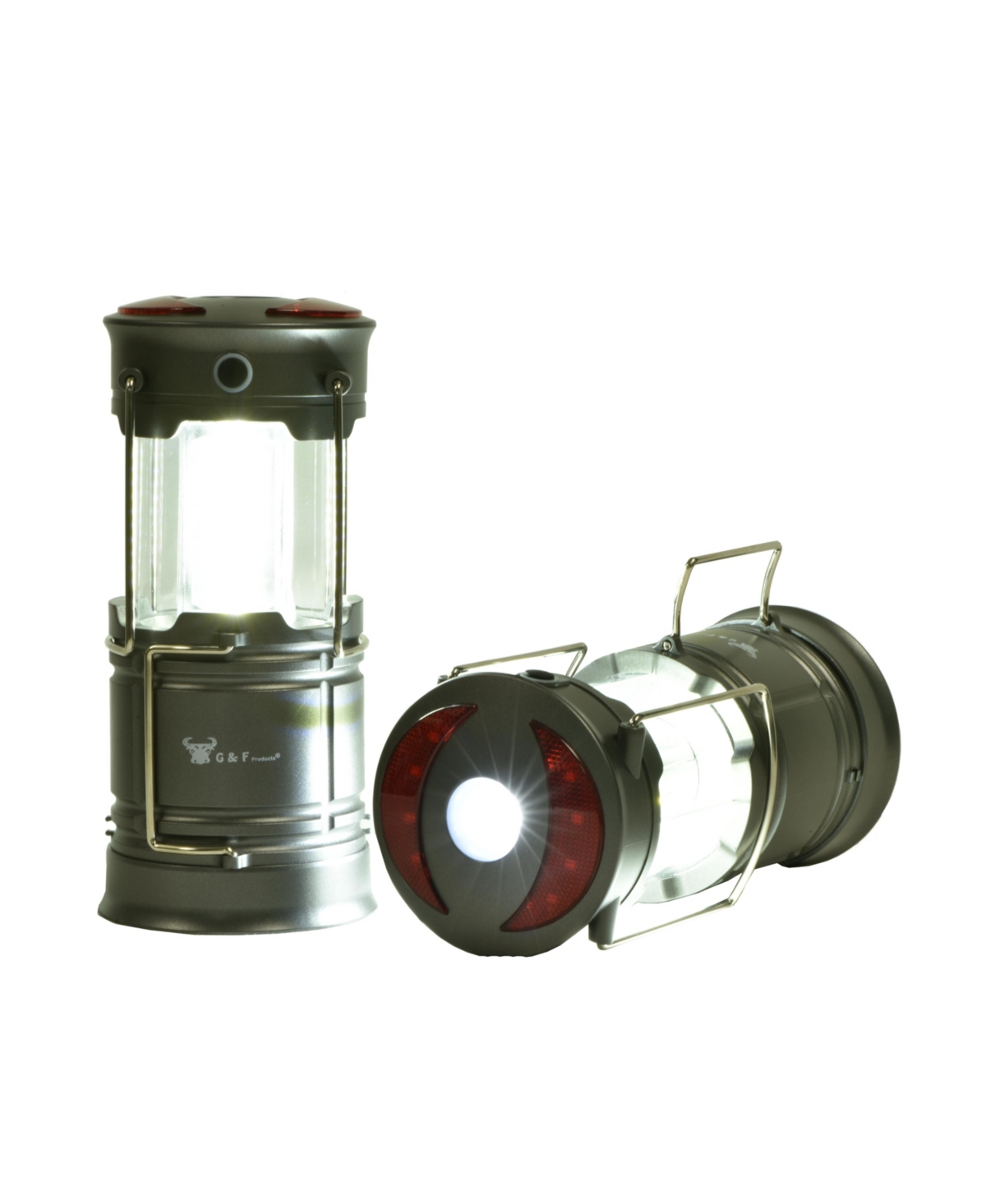 360 Led Lanterns Flashlights, 2 Pack - Black