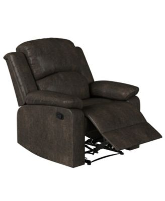 34.75" Steel Dayton Faux Suede Manual Recliner