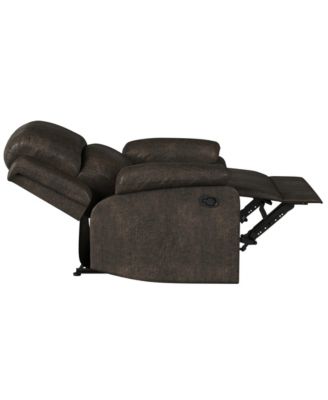 34.75" Steel Dayton Faux Suede Manual Recliner