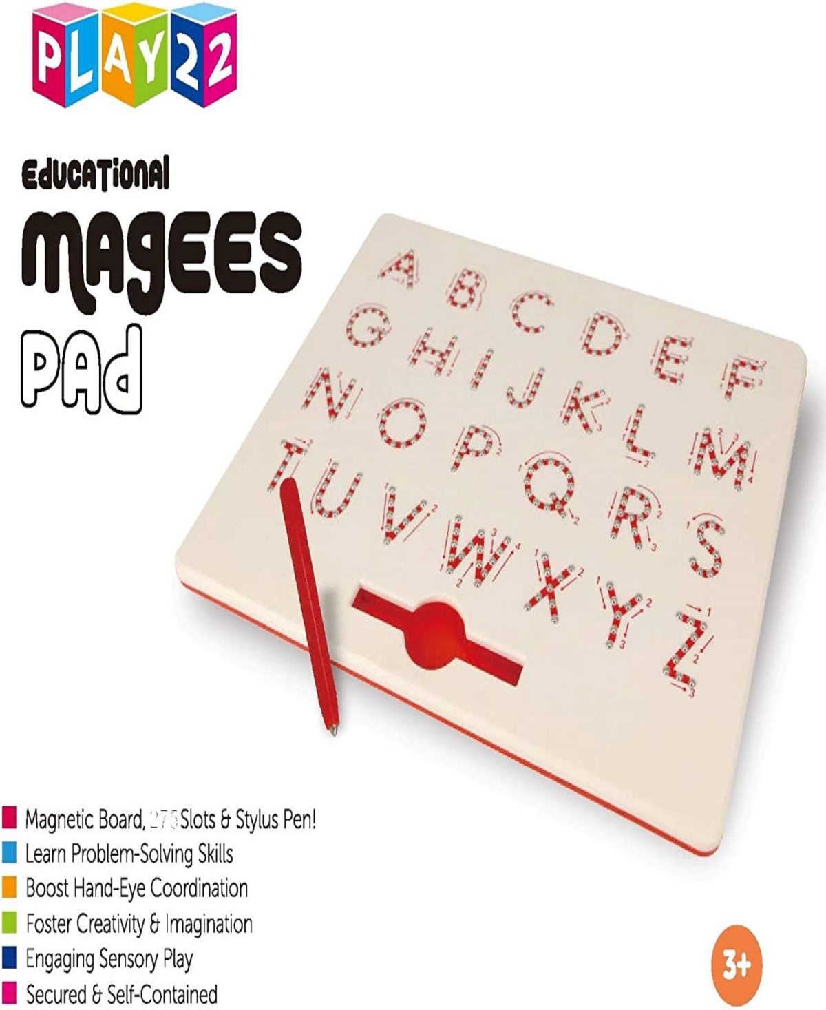 Shop Play22 Magnetic Doodle Board Slots With Pen In Multicolor