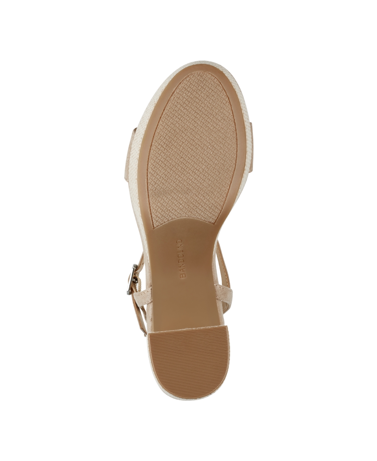 Bandolino Pennie 2 Womens Faux Suede Ankle Strap Slingback Sandals In Light Natural