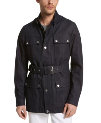 Michael Kors - Men's Classic-Fit Belted Denim Field Jacket
