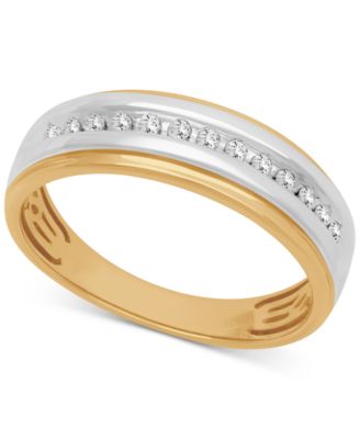 Men's Diamond Wedding Band (1/6 ct. t.w.) in 14k Gold