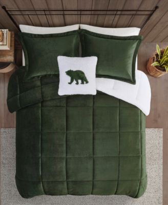 Alton Plush to Sherpa Down Alternative 4-Pc. Comforter Set, King