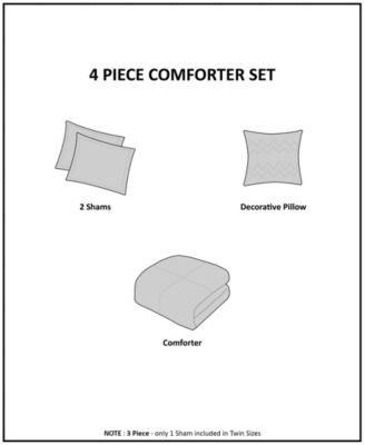 Alton Plush to Sherpa Down Alternative 4-Pc. Comforter Set, Full/Queen